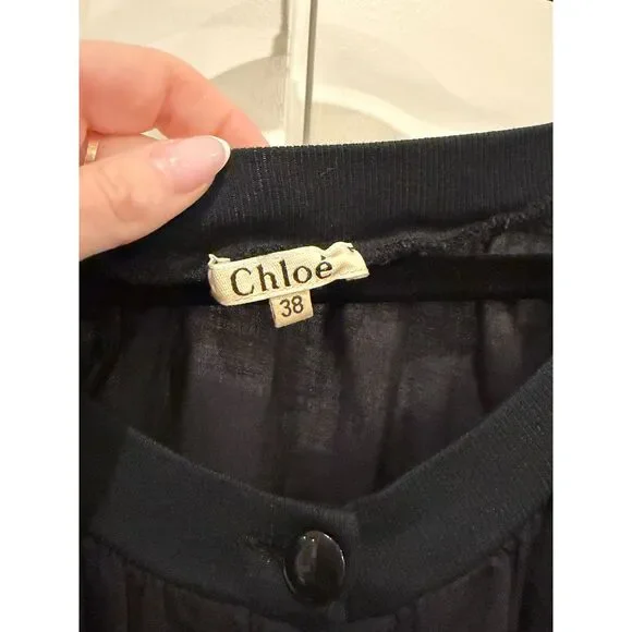 See By Chloe Vintage Black Billow Shirt Dress Sz 38 But Good For US 4-8 - Picture 15 of 15